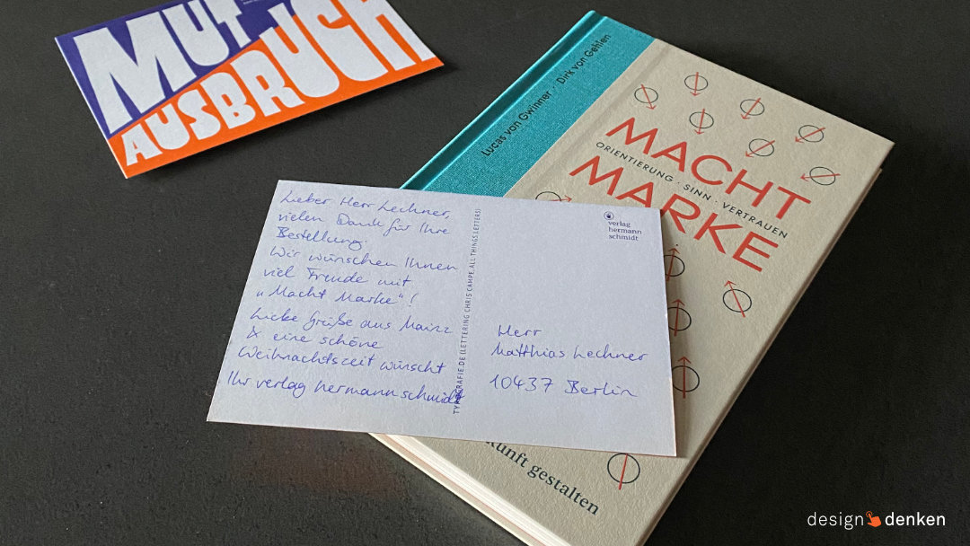 Die handgeschriebene Karte